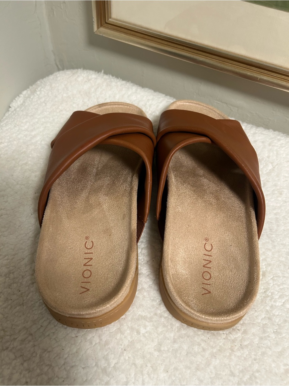 Vionic Etna Leather Slide Sandal - Picture 3 of 6